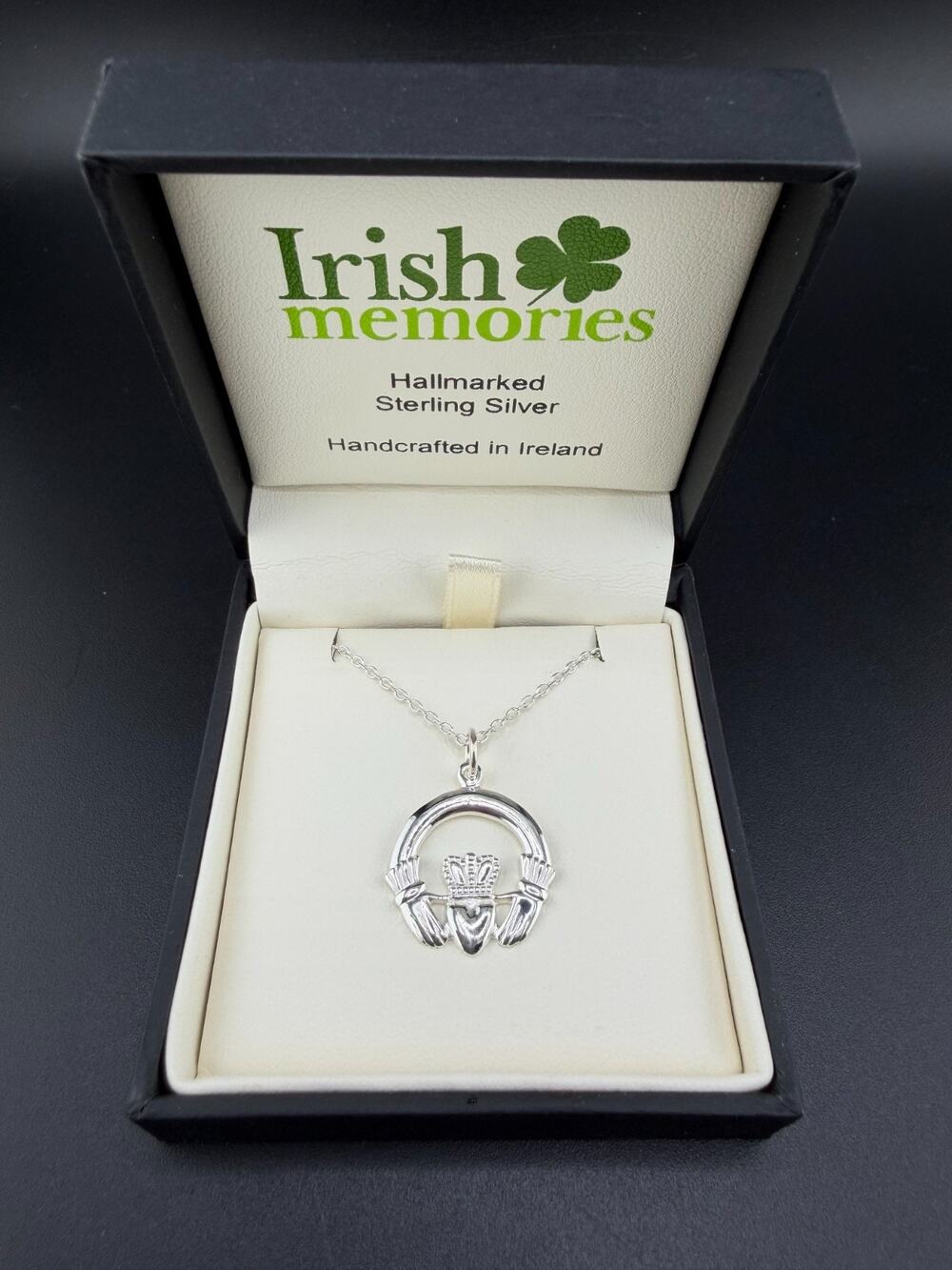 IRELAND JMH JEWELLERY 925 Sterling Silver Irish Claddagh Pendant Necklace